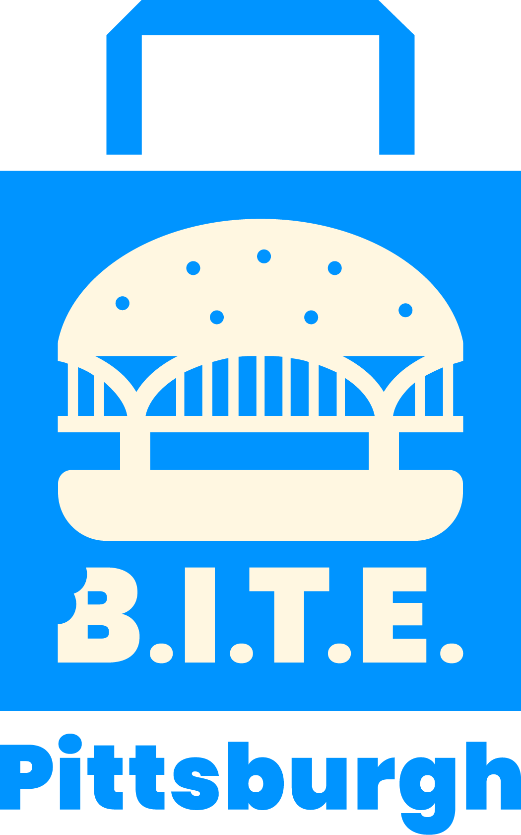 Tote badge, blue