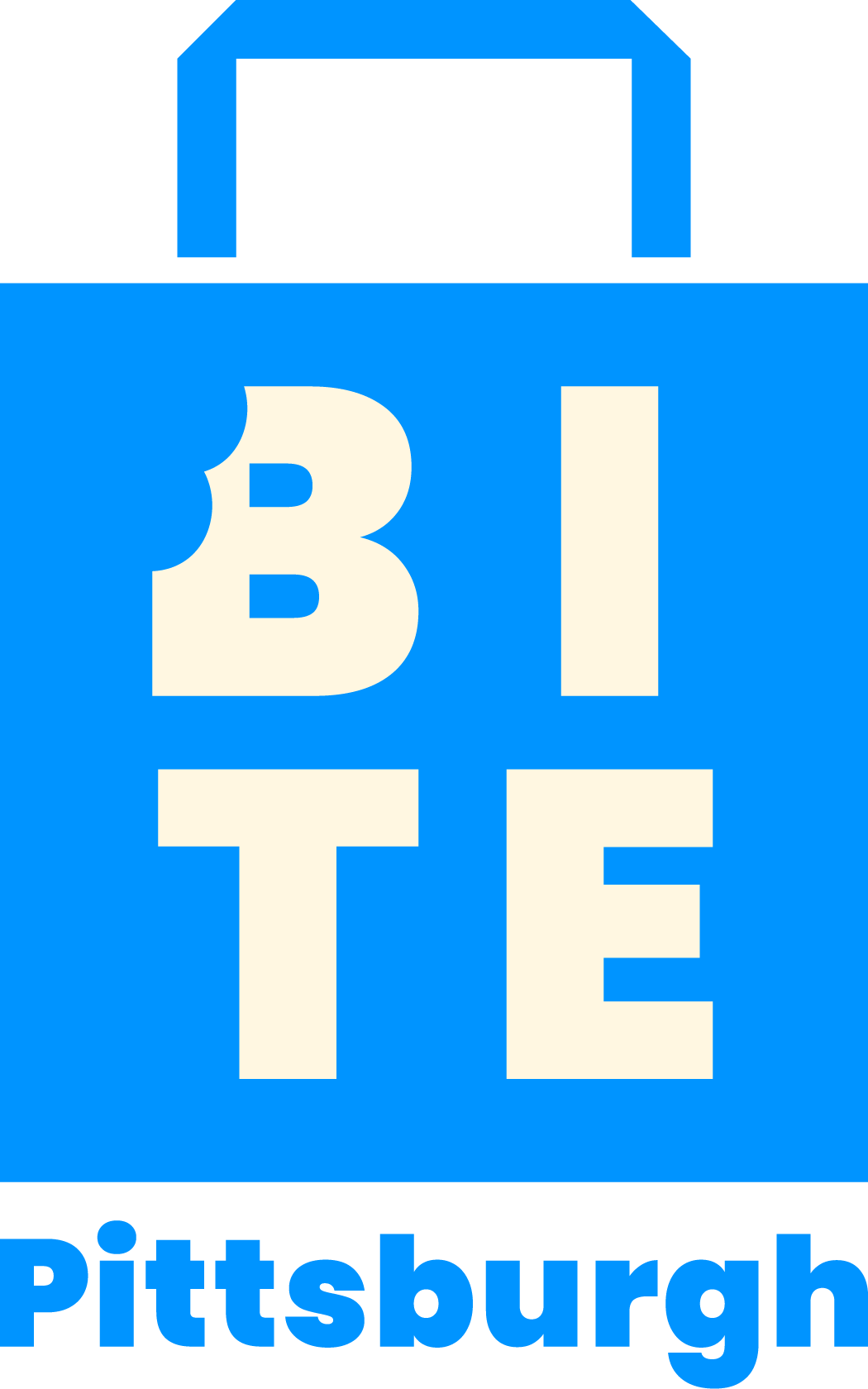 Tote lettermark, blue