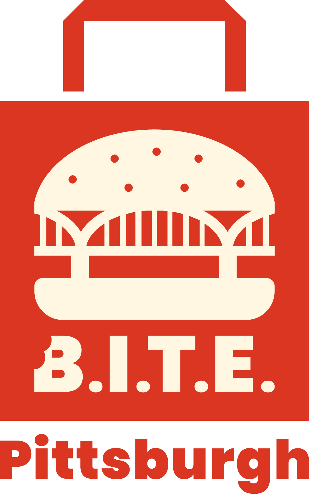 Tote badge, red