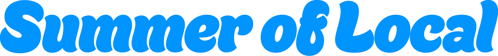 Summer of Local wordmark, blue