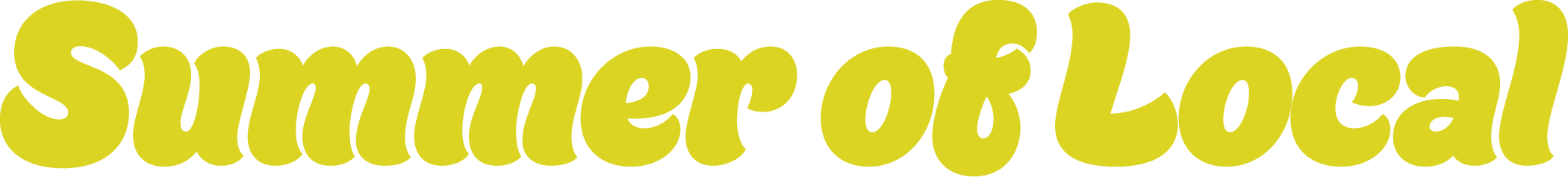 Summer of Local wordmark, green