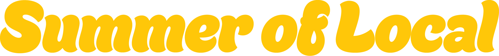Summer of Local wordmark, gold
