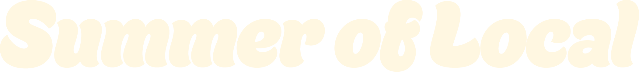 Summer of Local wordmark, cream